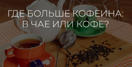 Где больше кофеина: в чае или кофе?